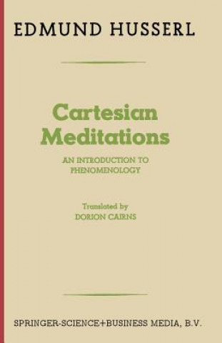 Könyv Cartesian Meditations Edmund Husserl