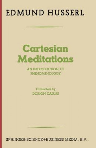 Książka Cartesian Meditations Edmund Husserl
