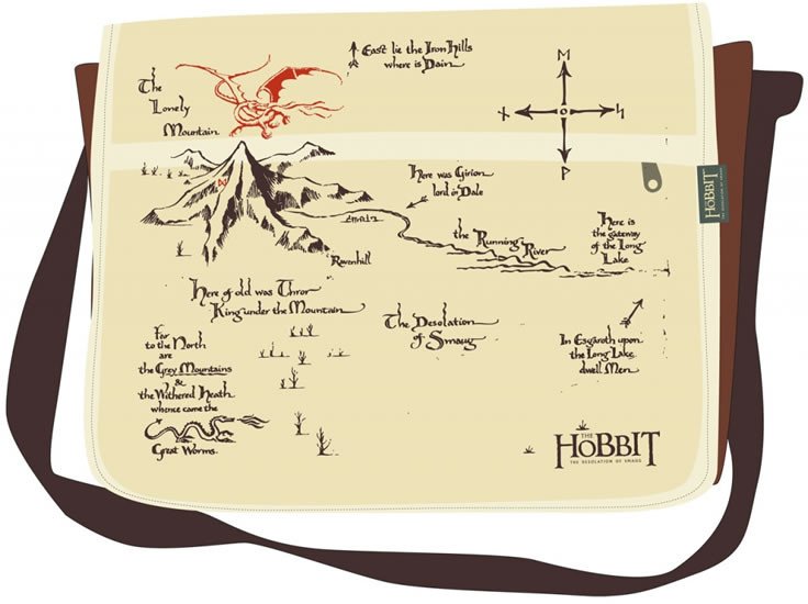 Artykuły papiernicze Hobbit - taška přes rameno, kanvas 