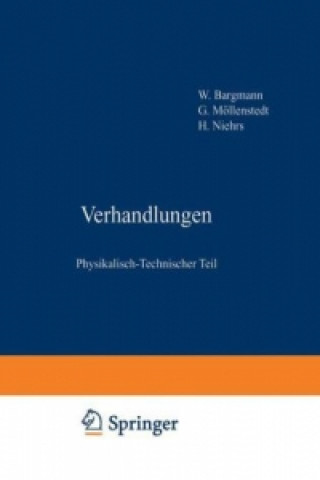 Livre Verhandlungen Wolfgang Bargmann