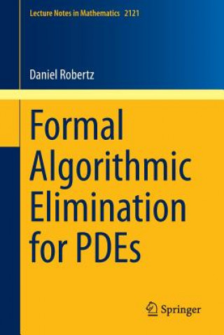 Livre Formal Algorithmic Elimination for PDEs Daniel Robertz