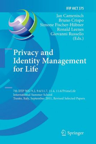 Kniha Privacy and Identity Management for Life Jan Camenisch
