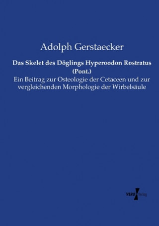 Kniha Skelet des Doeglings Hyperoodon Rostratus (Pont.) Adolph Gerstaecker
