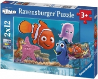 Játék Ravensburger Kinderpuzzle - 07556 Nemo der kleine Ausreißer - Puzzle für Kinder ab 3 Jahren, Disney Findet Nemo Puzzle mit 2x12 Teilen Walt Disney