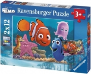 Game/Toy Ravensburger Kinderpuzzle - 07556 Nemo der kleine Ausreißer - Puzzle für Kinder ab 3 Jahren, Disney Findet Nemo Puzzle mit 2x12 Teilen Walt Disney