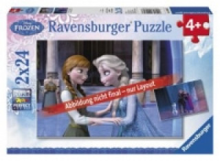 Játék Ravensburger Kinderpuzzle - 09115 Schwestern für immer - Puzzle für Kinder ab 4 Jahren, Disney Frozen Puzzle mit 2x24 Teilen Walt Disney