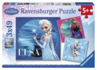 Hra/Hračka Ravensburger Kinderpuzzle - 09269 Elsa, Anna & Olaf - Puzzle für Kinder ab 5 Jahren, Disney Frozen Puzzle mit 3x49 Teilen Walt Disney