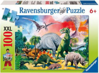 Joc / Jucărie Ravensburger Kinderpuzzle - 10957 Unter Dinosauriern - Dino-Puzzle für Kinder ab 6 Jahren, mit 100 Teilen im XXL-Format 
