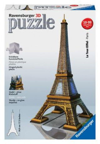 Játék Ravensburger 3D Puzzle 12556 - Eiffelturm - 216 Teile - Das UNESCO Weltkultur Erbe zum selber Puzzeln ab 10 Jahren 