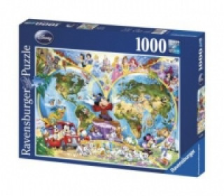 Joc / Jucărie Disney's Weltkarte (Kinderpuzzle) Walt Disney