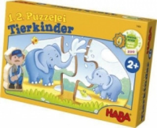 Gra/Zabawka 1, 2 Puzzelei, Tierkinder (Kinderpuzzle) Mirco Brüchler