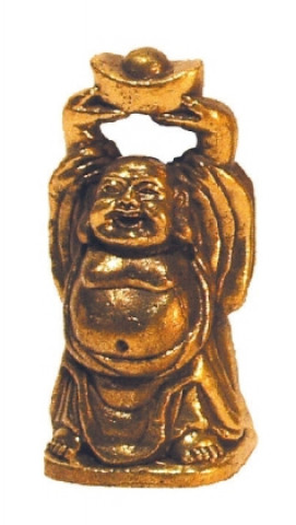 Hra/Hračka Buddha lachend Messing 3 cm 