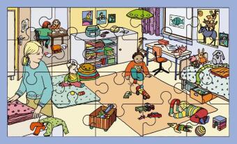 Jogo/brinquedo Im Kinderzimmer, Einlege-Puzzle Annegret Ritter