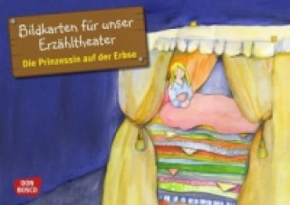 Joc / Jucărie Die Prinzessin auf der Erbse, Kamishibai Bildkartenset Hans Christian Andersen