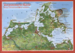 Carte Vorpommern Küste, Reliefpostkarte André Markgraf