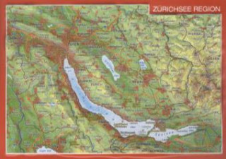 Carte Zürichsee Region, Reliefpostkarte André Markgraf
