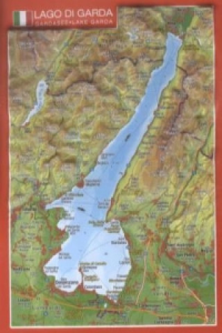 Joc / Jucărie Gardasee, Reliefpostkarte. Lago di Garda. Lake Garda André Markgraf