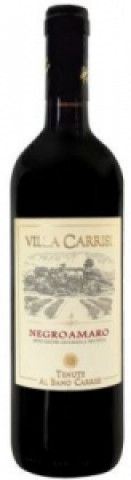 Carte Wein-Lese-Zeit, Negroamaro Rosso Salento IGP / Villa Carrisi (rot), m.  Beilage 