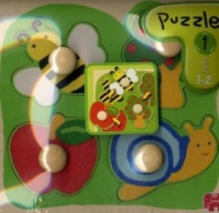 Jeu/jouet Biene, Apfelbaum und Schnecke (Holzpuzzle) 