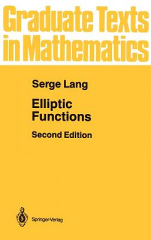 Könyv Elliptic Functions Serge Lang