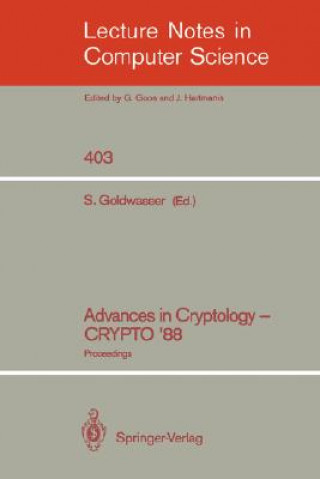 Kniha Advances in Cryptology - CRYPTO '88 Shafi Goldwasser