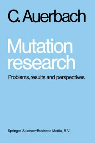 Könyv Mutation research Charlotte Auerbach