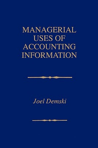 Könyv Managerial Uses of Accounting Information Joel Demski