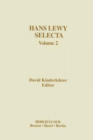 Buch Hans Lewy Selecta David Kinderlehrer