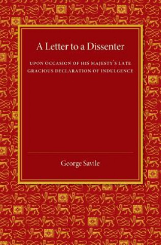 Kniha Letter to a Dissenter George Savile