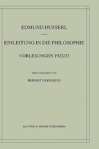 Książka Einleitung in Die Philosophie Edmund Husserl