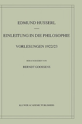 Book Einleitung in Die Philosophie Edmund Husserl