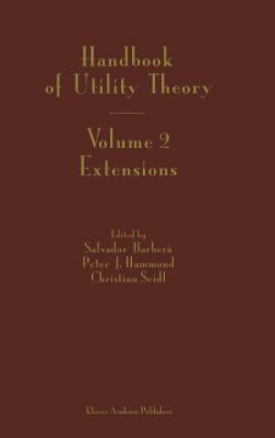 Kniha Handbook of Utility Theory Salvador Barbera