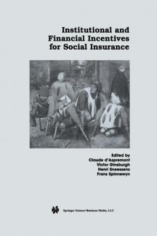 Kniha Institutional and Financial Incentives for Social Insurance Claude D'Aspremont