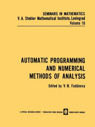 Książka Automatic Programming and Numerical Methods of Analysis V. N. Faddeeva