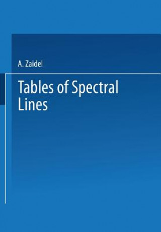 Książka Tables of Spectral Lines A. Zaidel'