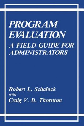 Knjiga Program Evaluation Robert L. Schalock