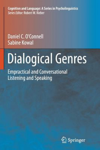 Libro Dialogical Genres Daniel C. O'Connell