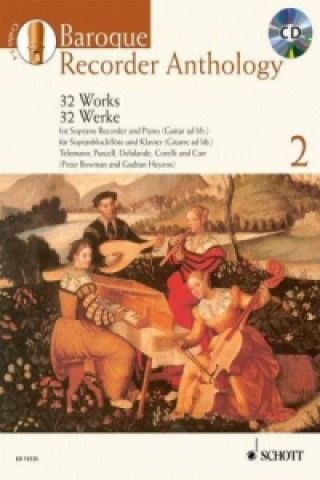 Tiskovina Baroque Recorder Anthology, für Sopranblockflöte und Klavier (Gitarre ad lib.), mit mp3-CD Peter Bowman