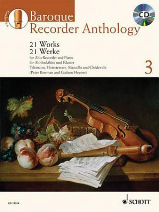 Tiskovina Baroque Recorder Anthology, für Alt-Blockflöte und Klavier, m. Audio-CD Gudrun Heyens