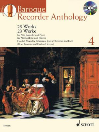 Tlačovina Baroque Recorder Anthology, für Alt-Blockflöte und Klavier, m. Audio-CD. Vol.4 Hal Leonard Corp