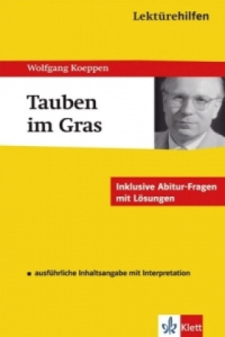 Book Klett Lektürehilfen Wolfgang Koeppen, Tauben im Gras Hanns-Peter Reisner