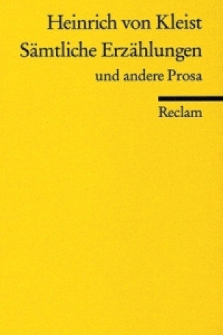 Książka Samtliche Erzahlungen Heinrich von Kleist