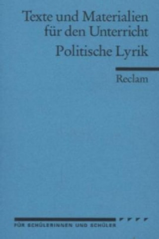 Book Politische Lyrik Gunter E. Grimm