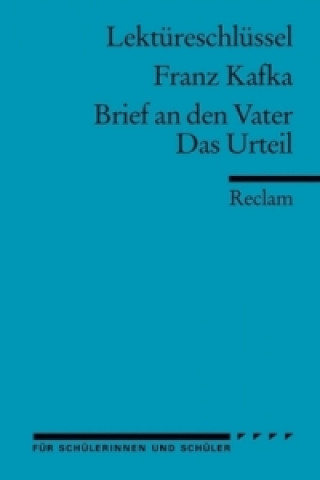 Knjiga Lektüreschlüssel Franz Kafka 'Brief an den Vater' / 'Das Urteil' Franz Kafka