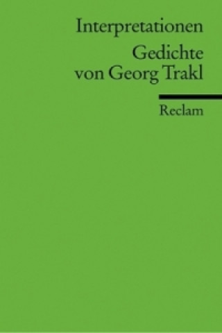 Kniha Gedichte von Georg Trakl Hans-Georg Kemper