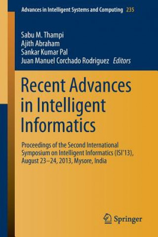 Carte Recent Advances in Intelligent Informatics Ajith Abraham