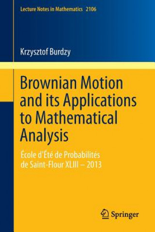 Kniha Brownian Motion and its Applications to Mathematical Analysis Krzysztof Burdzy