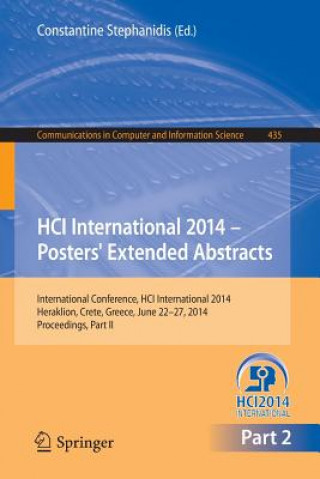 Kniha HCI International 2014 - Posters' Extended Abstracts Constantine Stephanidis