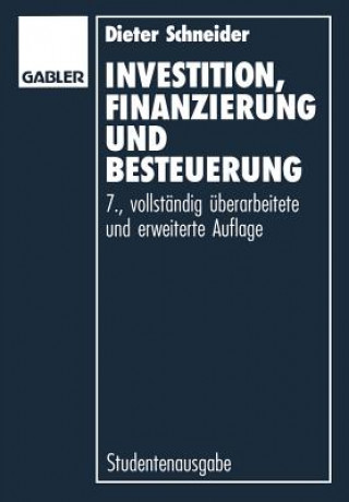 Carte Investition, Finanzierung Und Besteuerung Dieter Schneider