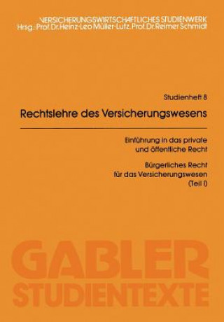 Książka Rechtslehre Des Versicherungswesens (Rlv) Reimer Schmidt